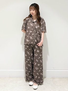 「アイテム（バレッタ/ヘアクリップ、レッド系）」を使った、SNIDEL HOMEさん（レディース・153cm）の夏コーディネート