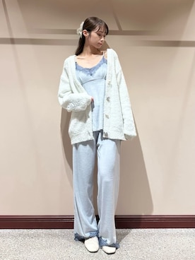 「アイテム（ルームウェア/パジャマ、ホワイト系）」を使った、SNIDEL HOMEさん（レディース・153cm）の秋コーディネート