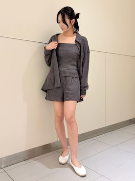 「SNIDEL HOME（スナイデルホーム）のパールヘアピン（ヘアピン、ホワイト系）」を使った、SNIDEL HOMEさんの夏コーディネート