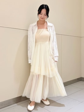「SNIDEL HOME（スナイデルホーム）のキルティングバンス（バレッタ/ヘアクリップ、ベージュ系）」を使った、SNIDEL HOMEさんの夏コーディネート