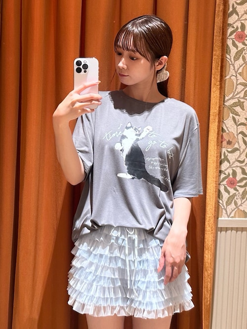 SNIDEL HOME チュールフリルキャミソールパンツセットアップブラウン