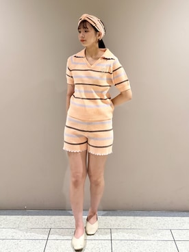「アイテム（ルームウェア/パジャマ）」を使った、SNIDEL HOMEさん（レディース・161cm）の春コーディネート