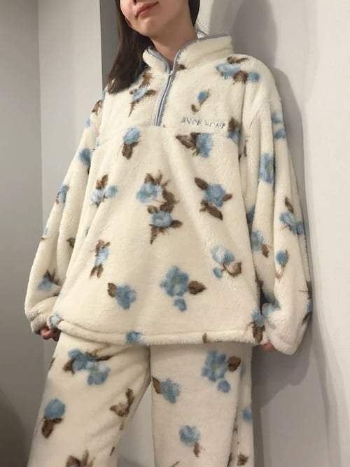 SNIDEL HOME パジャマ ルームウェア ボアフリースロングパンツ