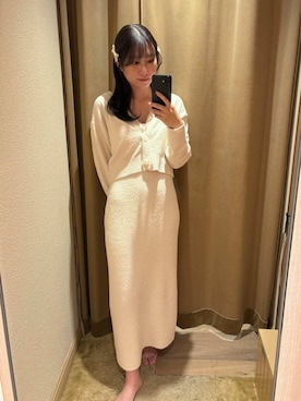 「アイテム（ルームウェア）」を使った、SNIDEL HOMEさん（レディース・154cm）の冬コーディネート