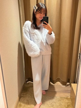 「アイテム（ルームウェア/パジャマ）」を使った、SNIDEL HOMEさん（レディース・154cm）の冬コーディネート