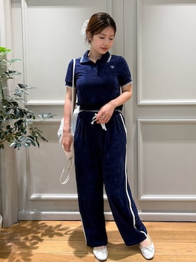 「SNIDEL HOME（スナイデルホーム）のコットンガーゼボリュームシュシュ（シュシュ、ホワイト系）」を使った、SNIDEL HOMEさんの夏コーディネート