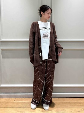「ヘアクリップ」｜SNIDEL HOMEさん（レディース・153cm）の冬コーディネート