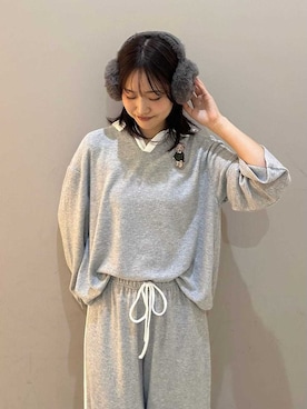 「アイテム（イヤーマフ）」を使った、SNIDEL HOMEさん（レディース・158cm）の秋コーディネート