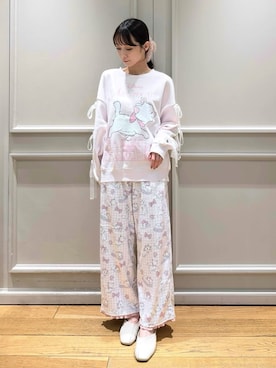 「アイテム（ルームウェア/パジャマ）」を使った、SNIDEL HOMEさん（レディース・153cm）の冬コーディネート