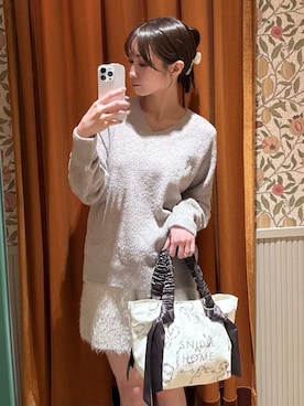 「ヘアクリップ」｜SNIDEL HOMEさん（レディース・153cm）の冬コーディネート