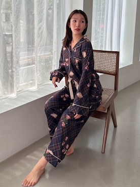 「アイテム（ルームウェア/パジャマ）」を使った、SNIDEL HOMEさん（レディース・159cm）の秋コーディネート