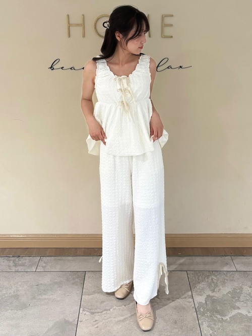 スナイデルホーム 上下セット ポップコーン ロングパンツ タンクトップ