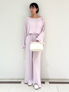 「SNIDEL HOME（スナイデルホーム）のキルティングポーチ（ポーチ、ホワイト系）」を使った、SNIDEL HOMEさんの夏コーディネート