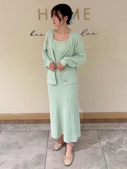 Creamy】プチハートニットワンピース（ルームウェア/パジャマ