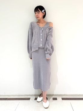 「SNIDEL HOME（スナイデルホーム）のパールヘアピン（ヘアピン、パープル系）」を使った、SNIDEL HOMEさんの秋コーディネート