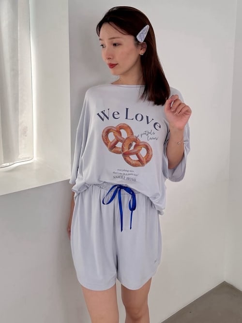 接触冷感】オーバーサイズカットセットアップ（ルームウェア/パジャマ