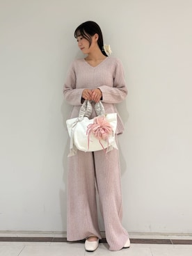 「SNIDEL HOME（スナイデルホーム）のオーガニックキャンバストート -SMALL-（トートバッグ、ベージュ系）」を使った、SNIDEL HOMEさんの秋コーディネート