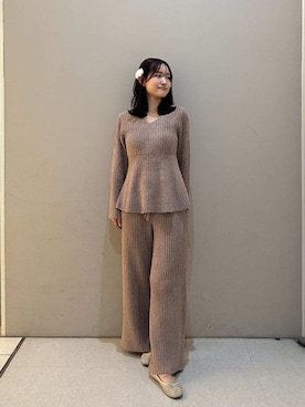 「アイテム（ルームウェア/パジャマ）」を使った、SNIDEL HOMEさん（レディース・158cm）の秋コーディネート
