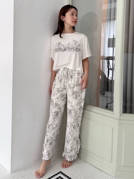 「アイテム（ルームウェア）」を使った、SNIDEL HOMEさん（レディース・159cm）の夏コーディネート