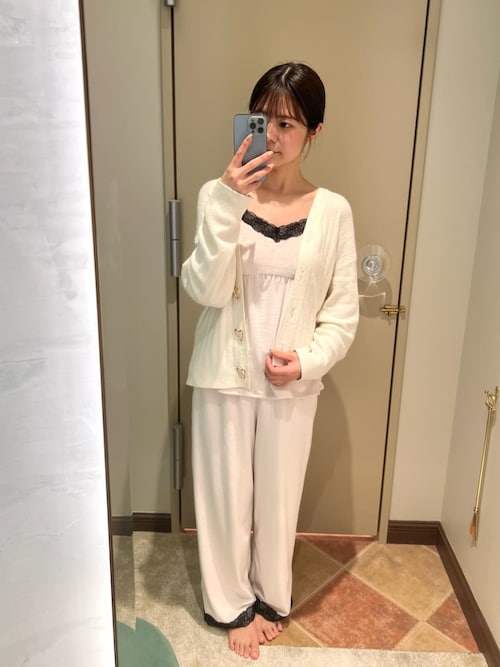 Creamy】ハートボタンカーディガン（ルームウェア/パジャマ