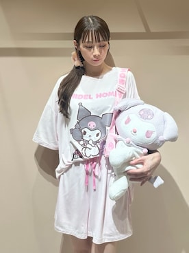 「アイテム（バレッタ/ヘアクリップ、ピンク系）」を使った、SNIDEL HOMEさん（レディース・153cm）の夏コーディネート