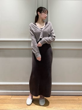 「ヘアクリップ」｜SNIDEL HOMEさん（レディース・153cm）の冬コーディネート