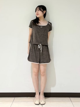 「SNIDEL HOME（スナイデルホーム）の【sorbet light】【接触冷感】パイルセットアップ（ルームウェア/パジャマ、ブラウン系）」を使った、SNIDEL HOMEさんの春コーディネート