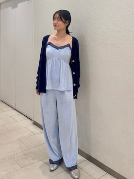 「アイテム（ルームウェア、ブルー系）」を使った、SNIDEL HOMEさん（レディース・158cm）の秋コーディネート