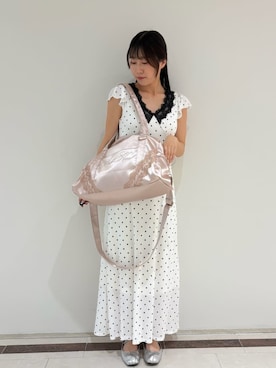 「アイテム（バレッタ/ヘアクリップ、ピンク系）」を使った、SNIDEL HOMEさん（レディース・154cm）の夏コーディネート
