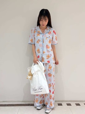 「SNIDEL HOME（スナイデルホーム）のチュールクリップ（ヘアピン、ホワイト系）」を使った、SNIDEL HOMEさんの夏コーディネート
