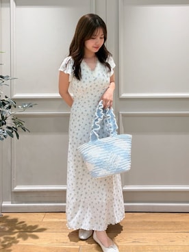 「SNIDEL HOME（スナイデルホーム）のキルティングバンス（バレッタ/ヘアクリップ、ベージュ系）」を使った、SNIDEL HOMEさんの春コーディネート