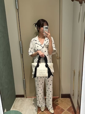 「SNIDEL HOME（スナイデルホーム）の【sorbet light】【接触冷感】メランジパイル開襟シャツ（ルームウェア/パジャマ、その他）」を使った、SNIDEL HOMEさんの春コーディネート