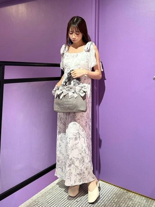 ショルダーリボンカットワンピース（ルームウェア/パジャマ）｜SNIDEL