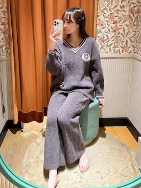 「アイテム（ルームウェア）」を使った、SNIDEL HOMEさん（レディース・153cm）の冬コーディネート