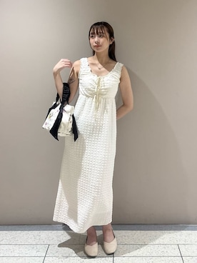 「アイテム（ルームウェア、ホワイト系）」を使った、SNIDEL HOMEさん（レディース・161cm）の夏コーディネート