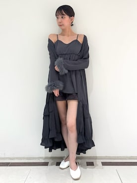 「SNIDEL HOME（スナイデルホーム）の【Halloween】ショートパンツ（ルームウェア/パジャマ、グレー系）」を使った、SNIDEL HOMEさんの秋コーディネート