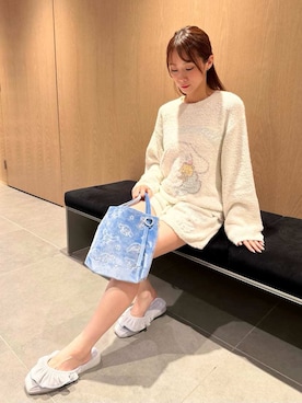 「アイテム（バレッタ/ヘアクリップ、ホワイト系）」を使った、SNIDEL HOMEさん（レディース・153cm）の秋コーディネート