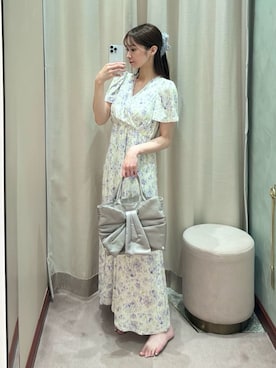 「アイテム（バレッタ/ヘアクリップ、グレー系）」を使った、SNIDEL HOMEさん（レディース・153cm）の夏コーディネート