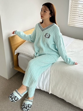 「アイテム（ルームウェア）」を使った、SNIDEL HOMEさん（レディース・159cm）の冬コーディネート