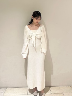 「SNIDEL HOME（スナイデルホーム）のキルティングバンス（バレッタ/ヘアクリップ、ベージュ系）」を使った、SNIDEL HOMEさんの春コーディネート