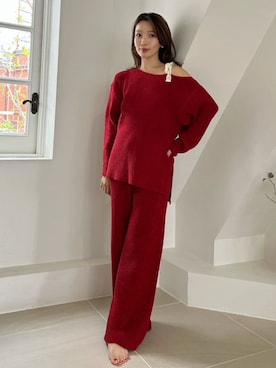 「アイテム（ルームウェア）」を使った、SNIDEL HOMEさん（レディース・159cm）の冬コーディネート