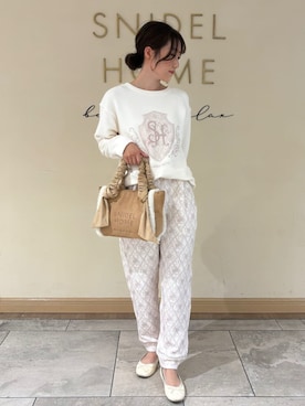 「アイテム（ルームウェア/パジャマ）」を使った、SNIDEL HOMEさん（レディース・154cm）の秋コーディネート