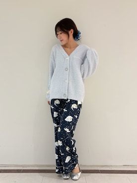 「アイテム（シュシュ、ブルー系）」を使った、SNIDEL HOMEさん（レディース・154cm）の秋コーディネート