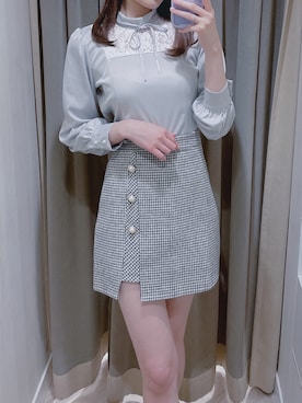 「チドリ柄」｜momo☁️さん（レディース・168cm）の秋コーディネート