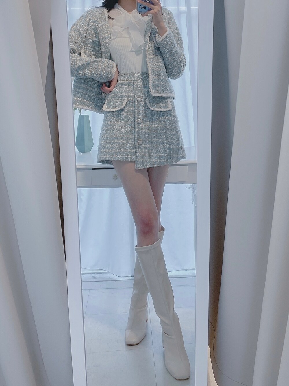 ★値下げ★titty&Co.  ファンシーツイードジャケットスカートセットアップ titty＆Co. PETIT by poyo（ティティーアンドコープティバイポヨ