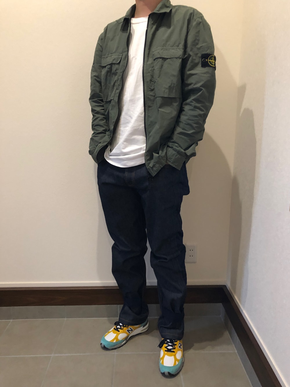 STONE ISLANDのナイロンジャケット（グリーン系）を使った人気