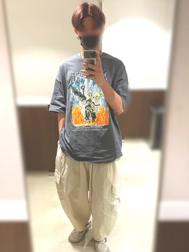 「Adoon plain（アドーンプレーン）のアイテム（アクセサリー）」を使った、TOMAさん（メンズ・176cm）の夏コーディネート