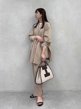 「CLANE（クラネ）のアイテム（その他トップス）」を使った、chisaさん（レディース・164cm）の春コーディネート
