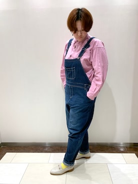 「オフホワイト」｜「アイテム（ローファー）」を使った、HIMIKO　札幌丸井今井店さん（レディース・161cm）の春コーディネート