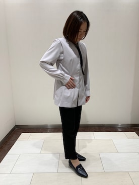 「HIMIKO（ヒミコ）のアイテム（ローファー）」を使った、HIMIKO　札幌丸井今井店さん（レディース・161cm）の冬コーディネート